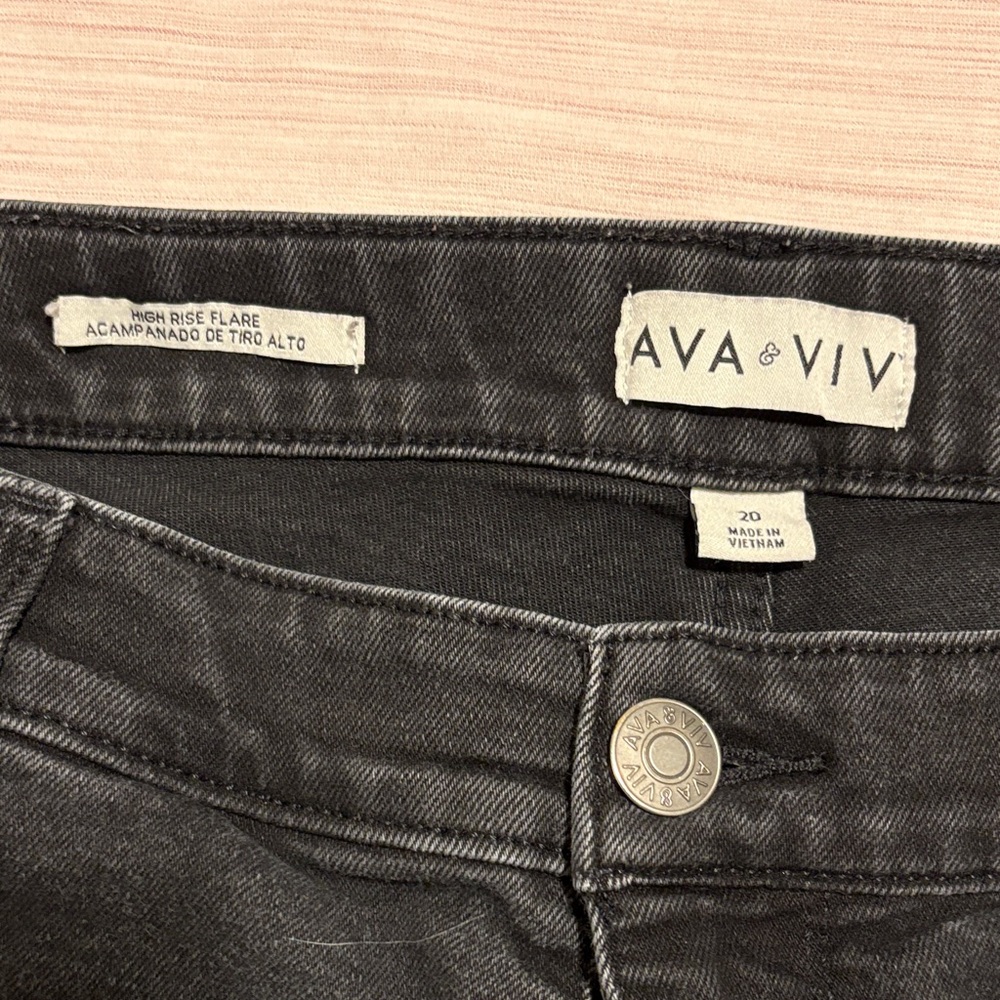 Ava & Viv Women's Dark Gray Flare Jeans